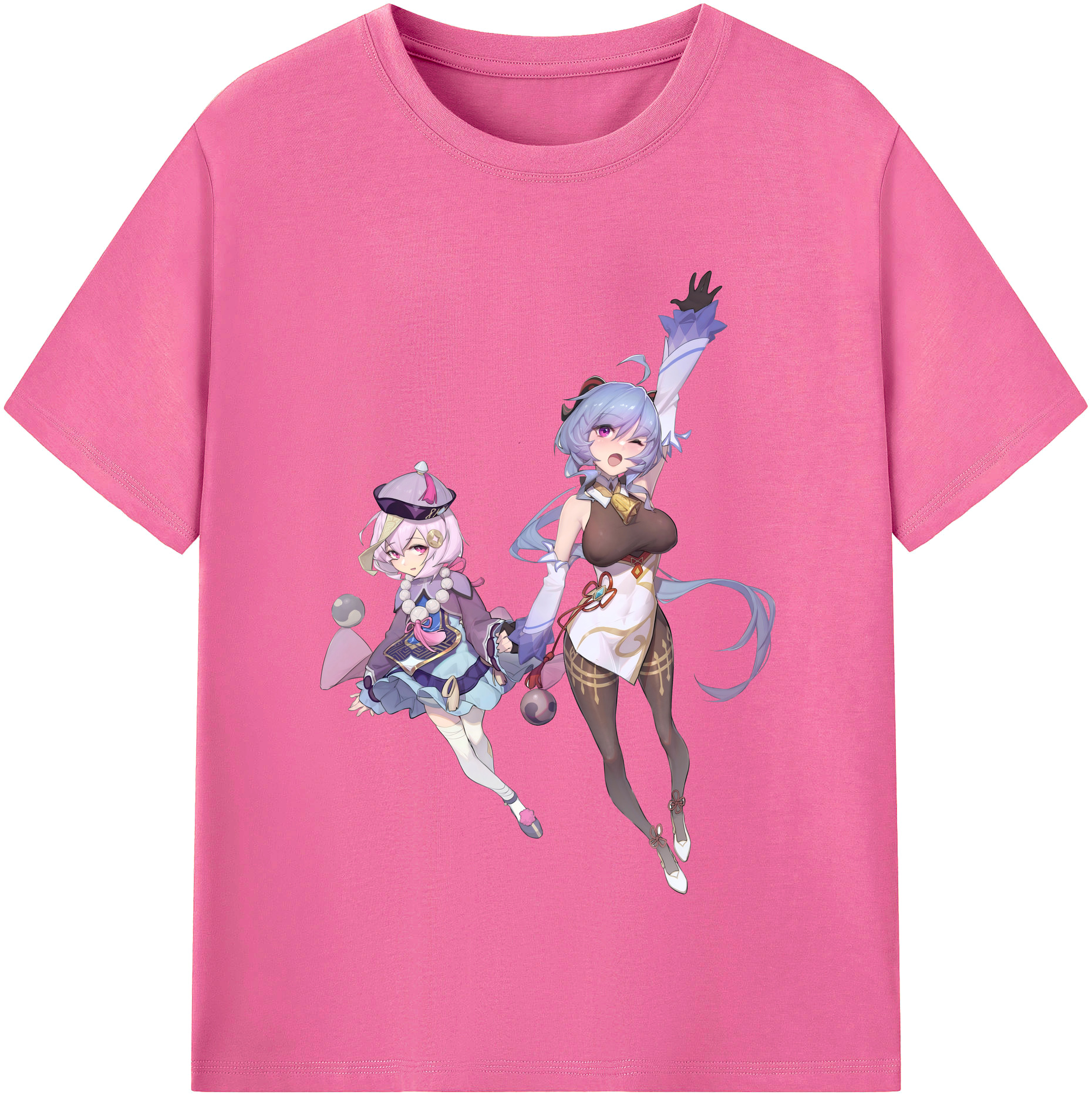 げんし神 七七 なな  genshin Nana レディースカジュアルプリントTシャツ（綿100％）